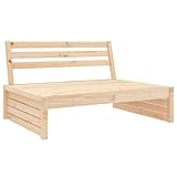 Garten-Mittelsofa 120x80 cm Massivholz Kiefer,825744