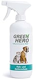 GreenHero Floh- und Zeckenschutz 500 ml das Zeckenspray und Flohmittel für...