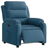 Kangmusi Relaxsessel Elektrisch Blau Samt,3205080