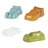 Theo Klein Klein goes Bio - Auto Sandförmchen Set | 4 Bunte Sandformen aus...