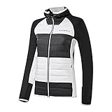 Black Crevice Damen wattierte Hybrid Jacke, schwarz/weiß, 40