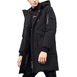 Herren Winterjacke Warm Lang Warme Atmungsaktiv Jacken Outdoor Coat mit...