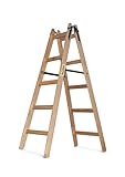 DRABEST - Holzleiter - für Malerarbeiten - 2X 5 Sprossen - m lang - bis...