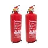 2 x 2kg Feuerlöscher, Pulverlöscher, Sparpaket, Autolöscher, ABC Pulver,...