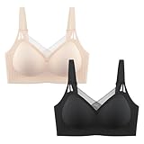 Necalisi BH Damen ohne bügel große brüste starker Halt Sport BH starker...