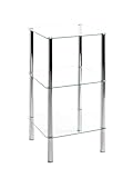 HAKU Möbel Regal Chrom, Metall, Sicherheitsglas - Maße: B 39 cm x H 77 cm...