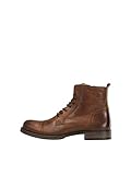 JACK & JONES Herren Jfwrussel Leather Cognac 19 Biker Boots, Cognac, 42 EU