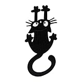 Urbanski Patch süße schwarze Katze kratzt und hält sich fest zum...