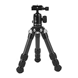 Reisestativ aus Kohlefaser mit 30 mm Kugelkopf, automatischer Rückprall, 8...
