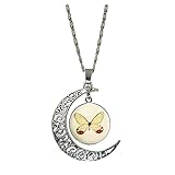 DDFF Herren Halskette Silber 925 Moon Wearing Friend Gemstone Female...