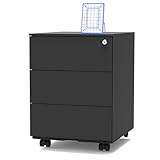 FLEXISPOT Rollcontainer mit 3 Schublade Aktenschrank unter Schreibtisch...