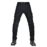 CFlong Motorrad-Jeanshose Für Herren/Damen, Sturzfeste Jeans Mit Geradem...