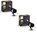 Philips Hue White & Color Ambiance Lily Gartenspot 2er Pack [nur...