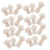 LRXIYODE 30 Stück Teiliges Natürliche Holzpilze Unbemalt DIY Bastelholz...