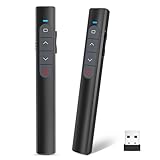 2PCS Presenter Powerpoint Fernbedienung, Roter Lichtzeiger, Kabellose 2.4...
