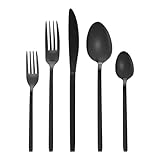 GRÄWE Besteck schwarz, Besteck-Set für 2 Personen, 10-teilig, Edelstahl...