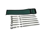 6 Adana Kebab Grillspieße aus Edelstahl Stärke 2mm Länge 40cm Breite 2cm...