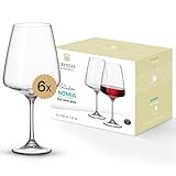 Crystal Bohemia Rotweingläser - 6er Set, je 750 ml, spülmaschinenfest,...
