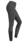 RIDERS CHOICE Damen Jeansreithose mit Silikonvollbesatz und Handytasche -...