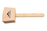 STUBAI Tischler Holzhammer 1005 – Schreinerklüpfel 80 × 140 mm,...