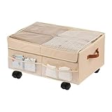 Aufbewahrungsbox mit Rädern – Oxford-Stoff, rollender Aufbewahrungskorb...