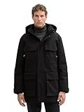 TOM TAILOR Denim Herren 1042268 Parka, 29999-Black, XXL