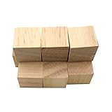 JEWEDECO 60 Stück DIY Holzquader Holzklötze für Kreative Bastelprojekte...