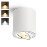 Gleonlux LED Deckenspot Aufbauspot Weiß Dimmbar, Aufbaustrahler Schwenkbar...