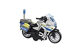 Kids Globe Polizeimotorrad (Einsatzfahrzeug mit Licht + Sound, Motorrad mit...