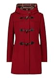 Gil Bret Damen Dufflecoat mit Kapuze 44, Dunkelrot