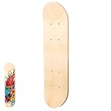 Amosfun DIY Handgemaltes Kinder-Skateboard, 7-Lagiges Ahornholz, Beidseitig...