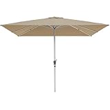 RANSENERS Premium Sonnenschirm 250x250cm Quadratisches Vordach - Kippbarer...