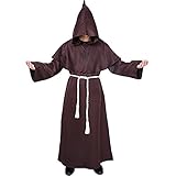 Myir JUN Mönch Robe Kostüm Mönch Priester Gewand Halloween Kostüm mit...