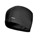 Badekappe Bademütze PU Beschichtet Weiche Badehaube Ohrenschutz...