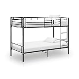 Hommdiy Etagenbett Stockbett Hochbett Etagenbettgestell Schwarz Metall...