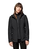 Jack Wolfskin Damen Moonrise 3in1 Jkt W Jacket, Schwarz, M EU