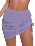 YELAIVP Damen-Bikinihose, hohe Taille, Kordelzug, gerüscht, durchsichtig,...