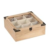 Tee-Box aus Holz – Organizer für Teebeutel, dekorativer Behälter für...
