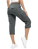 donhobo 3/4-Hosen für Damen Cargo Capris Outdoorhose Schnell Trocknende...