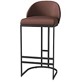 Barhocker mit Metallrahmen, PU-Leder, gepolstert, Thekenhöhe, Hocker für...