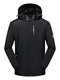 AMZSPORT Regenjacke Herren Winddichte Jacke Mit Kapuze Wasserdicht Leicht...