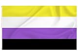 Storm&Lighthouse Non Binary Flagge Nicht-Binäre Flagge LGBTQ Flagge Pride...