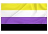 Storm&Lighthouse Non Binary Flagge Nicht-Binäre Flagge LGBTQ Flagge Pride...