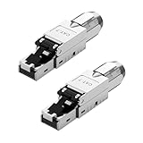 ZHITING 2x CAT 7 RJ45 Stecker Netzwerkstecker für starre LAN Kabel...