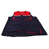 Akozon Reflektierende Arbeitsweste mit 4 Taschen, Farbblock-Vorderweste mit...