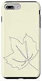 Hülle für iPhone 7 Plus/8 Plus Maple Leaf Minimalistisches Pastellbeige