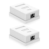 VCELINK Cat6 RJ45 Aufputzdose, geschirmt, 1-Port, kompatibel mit UTP...