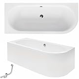 ECOLAM® Badewanne Avita 180x80 cm Schürze | Wanne für Zwei Personen |...