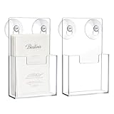 Generisch 2 Stück Klar Broschürenhalter – Acryl Saugnapf...