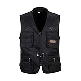 HZQIFEI Herren Outdoor Ärmellos Weste Freizeit Angler Camping Wandern...